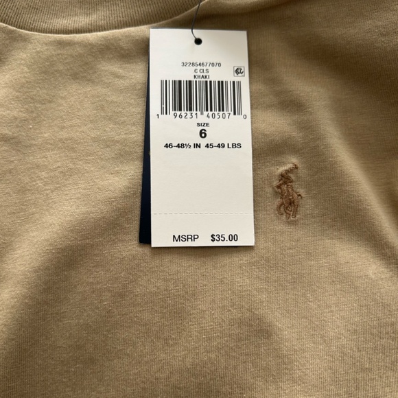 NWT Polo Ralph Lauren Boys Khaki Shirt - Picture 4 of 5